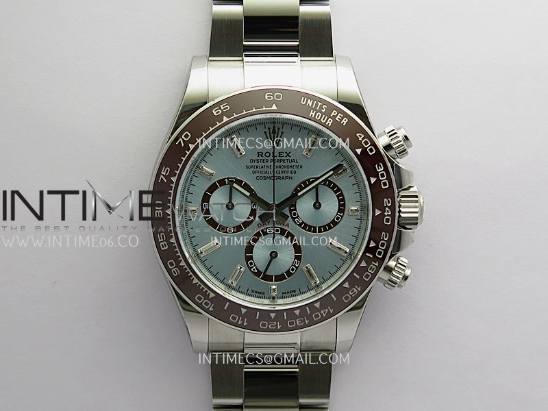 Daytona 126506 904L SS VF 1:1 Best Edition Ice Blue Dial T Diamond Marker On 904L SS Bracelet DD4131