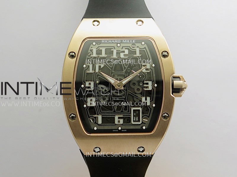 RM67-01 RG 1:1 Best Edition Skeleton Dial On Black Rubber Strap CRMA7 Clone