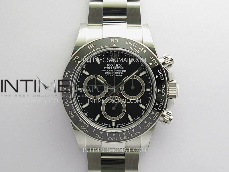 Daytona 126500 904L SS QF 1:1 Best Edition Black Dial On 904L SS Bracelet SH4131 (Free Sprung)