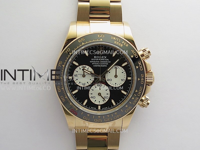 Daytona 126525 Le Mans Gain Weight QF 1:1 RG Black Dial On RG Bracelet SH4132 (Free Sprung)