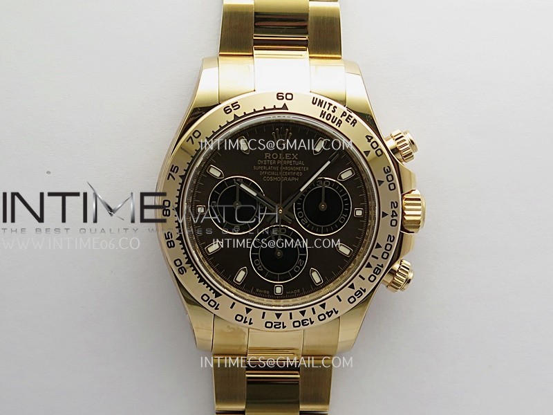 Daytona 116505 904L RG VF 1:1 Best Edition Brown Dial Stick Marker On 904L RG Bracelet DD4130