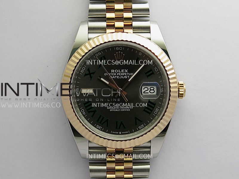 DateJust 41mm 126331 904 SS/RG VF 1:1 Gray Dial Roman Marker On Jubilee Bracelet DD3235