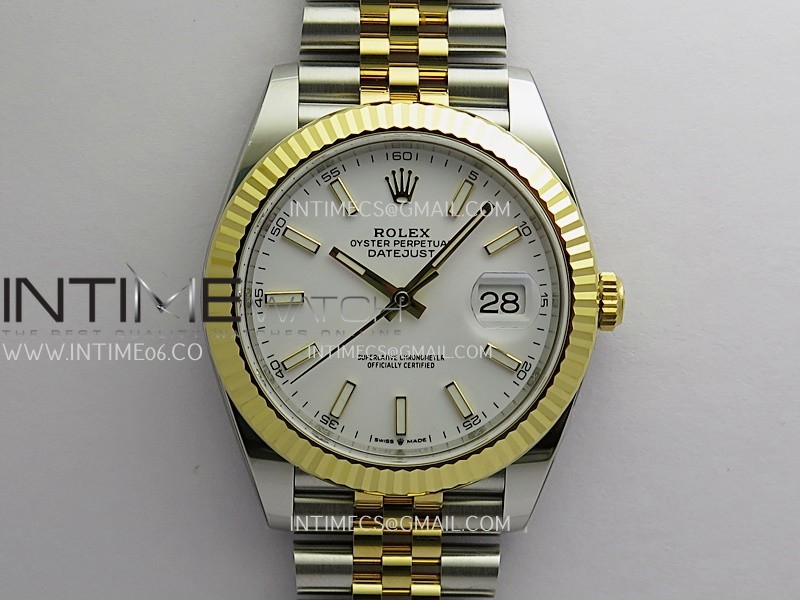 DateJust 41mm 126331 904 SS/YG VF 1:1 White Dial Stick Marker On Jubilee Bracelet DD3235