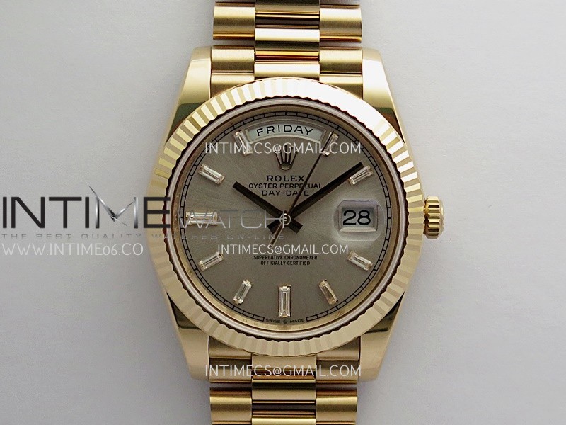 Day Date 228235 RG 40mm Gain Weight RCF RG Dial T Diamond Marker On President Bracelet SH3255