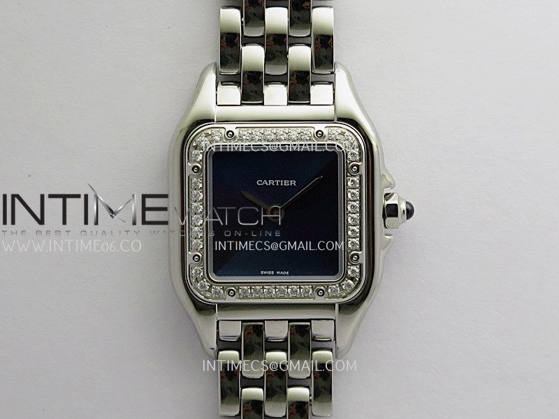 Panthère Secrete Ladies 22mm Diamond Bezel SS BBA 1:1 Best Edition Blue Ombre Dial On SS Bracelet Ronda Quartz