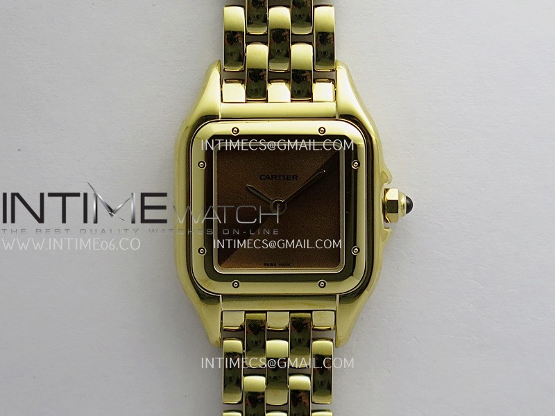 Panthère Secrete Ladies 22mm YG BBA 1:1 Best Edition Brown Ombre Dial On YG Bracelet Ronda Quartz