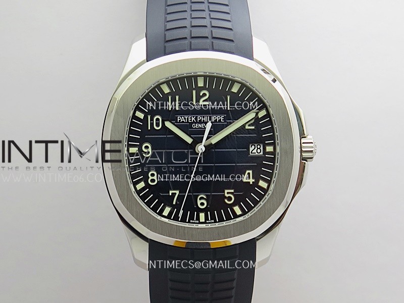 Aquanaut 5168G 42mm Gain Weight SS VF 1:1 Best Edition Blue Dial On Blue Rubber Strap Super Clone DD324