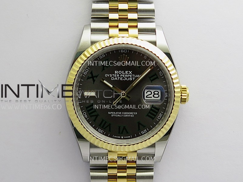 DateJust 41 126233 904L SS/YG VF 1:1 Best Edition Gray Dial Roman Marker On SS/YG Jubilee Bracelet DD3235