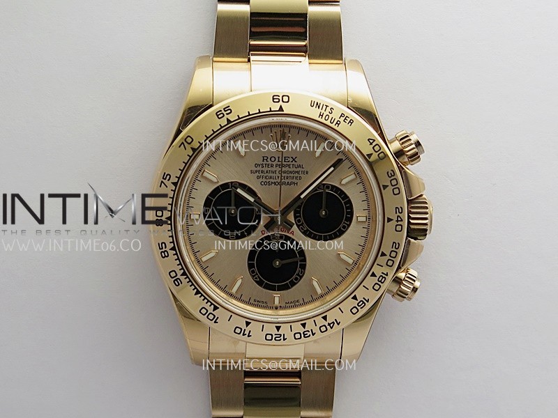 Daytona 126505 Gain Weight RG QF RG Dial Black Subdial On RG Bracelet SH4131 (Free Sprung)