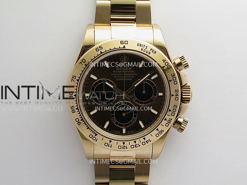 Daytona 126505 Gain Weight RG QF Brown Dial Black Subdial On RG Bracelet SH4131 (Free Sprung)