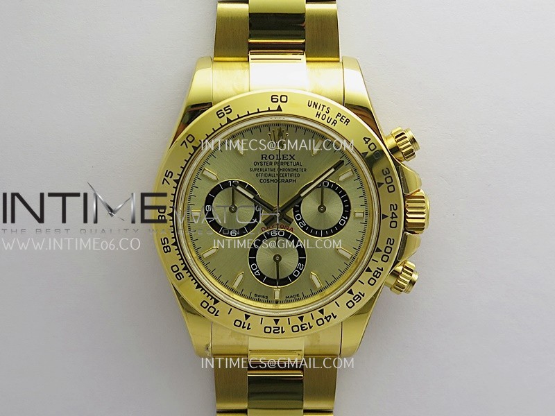 Daytona 126505 Gain Weight YG QF YG Dial Stick Marker On YG Bracelet SH4131 (Free Sprung)