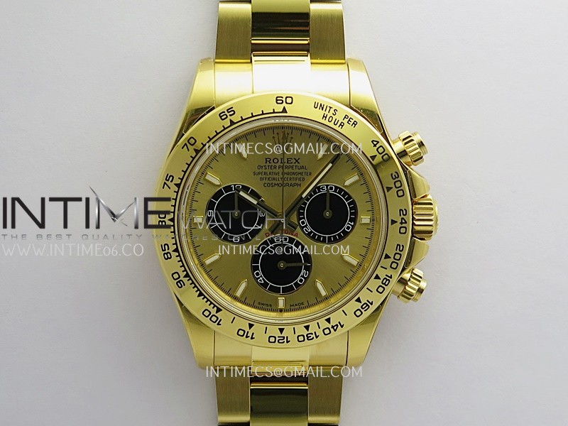 Daytona 126505 Gain Weight YG QF YG Dial Black Subdial On YG Bracelet SH4131 (Free Sprung)