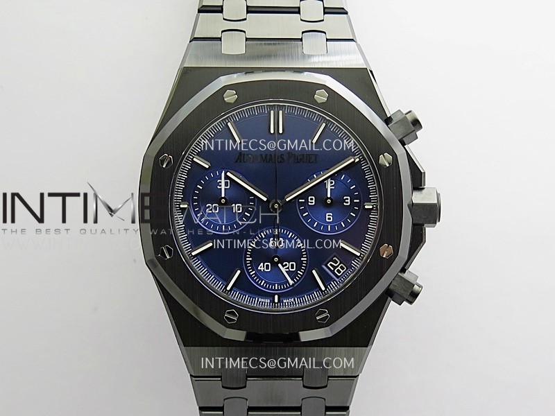 Royal Oak Chrono 26240 Real Ceramic DDF 1:1 Best Edition Blue Dial On Ceramic Bracelet Super Clone DD4401