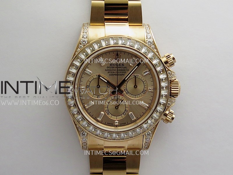 Daytona 126595 RG Gain Weight QF RG Dial T Diamond Marker On Oyster Bracelet SH4131 (Free Sprung)