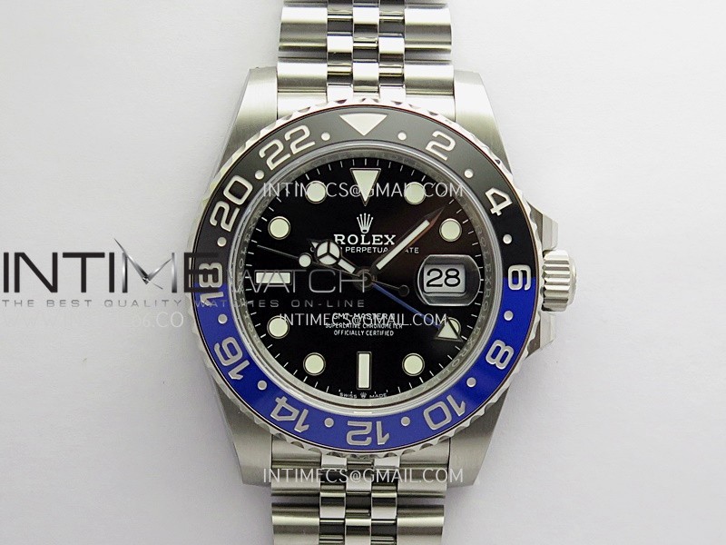 GMT-Master II 126710 BLNR Black/Blue V2 904L SS QF 1:1 Black Dial On Jubilee Bracelet SH3285 CHS (Free Sprung)