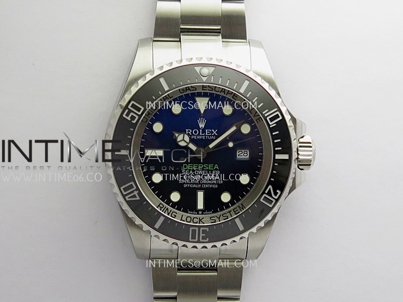 Sea-Dweller DEEPSEA 126660 "D-BLUE" 904L SS QF 1:1 Best Edition Blue Dial On Oyster Bracelet SH3235 (Free Sprung)