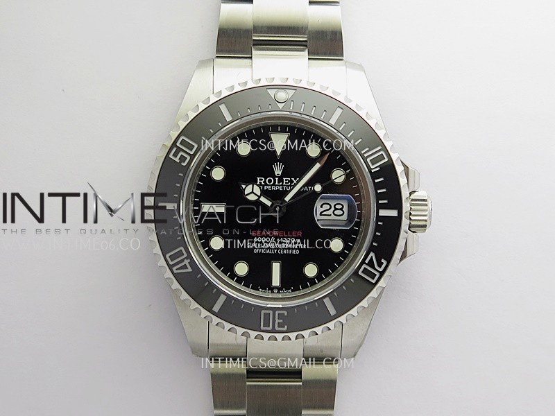 Sea-Dweller 126600 43mm 904L SS QF 1:1 Best Edition Black Dial On Oyster Bracelet SH3235 (Free Sprung)