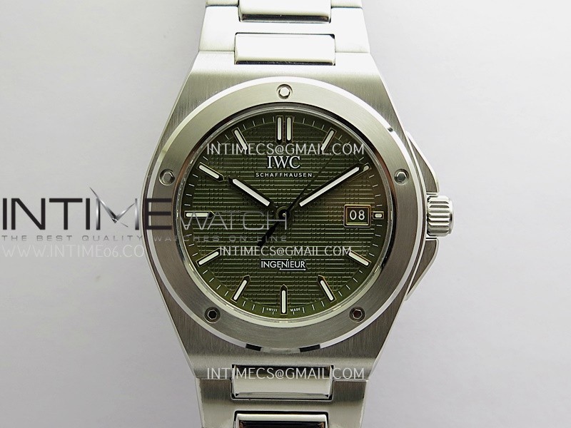 Ingenieur IW328908 SS CHF 1:1 Best Edition Green Grid Dial On SS Bracelet A2892