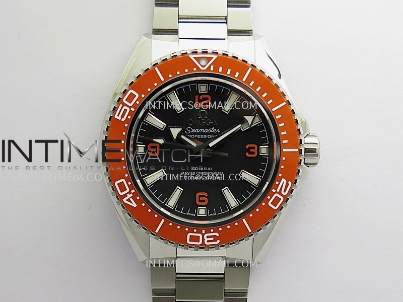 Seamaster 2025 New Model 217.32.42.21.01 Orange Ceramic Bezel VS+F Black Dial On SS Bracelet A8912