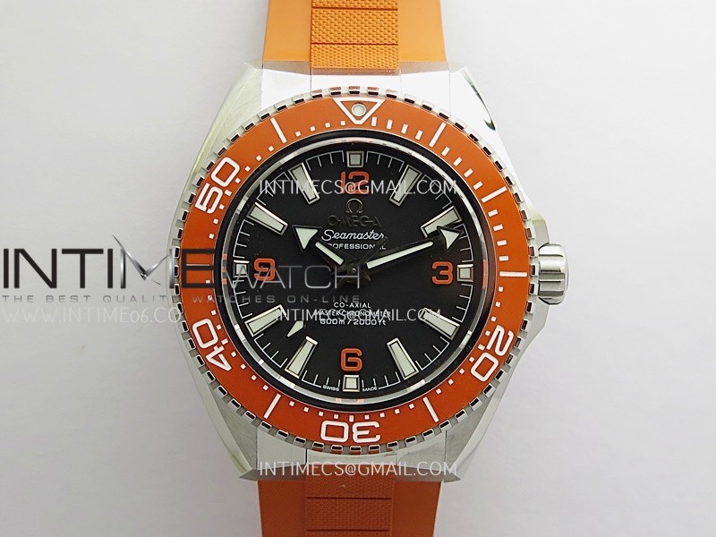 Seamaster 2025 New Model 217.32.42.21.01 Orange Ceramic Bezel VS+F Black Dial On Orange Rubber Strap A8912