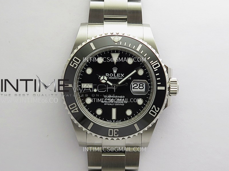 Submariner 41mm 126610 LN Black 904L SS V2 Rich 1:1 Best Edition Black Dial On 904L SS Bracelet JH3235