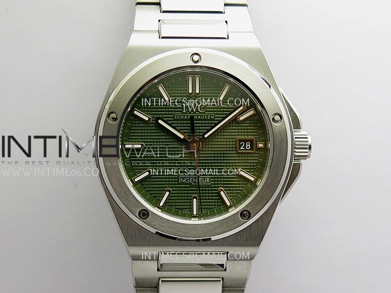 Ingenieur IW328908 SS MZF 1:1 Best Edition Green Grid Dial On SS Bracelet A2892 (Free Tool)