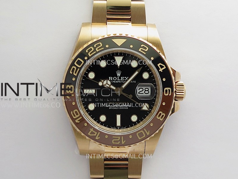 GMT-Master II 126715 CHNR Gain Weight QF 1:1 Best Edition Black Dial On RG Oyster Bracelet Super Clone SH3285 CHS (Free Sprung)