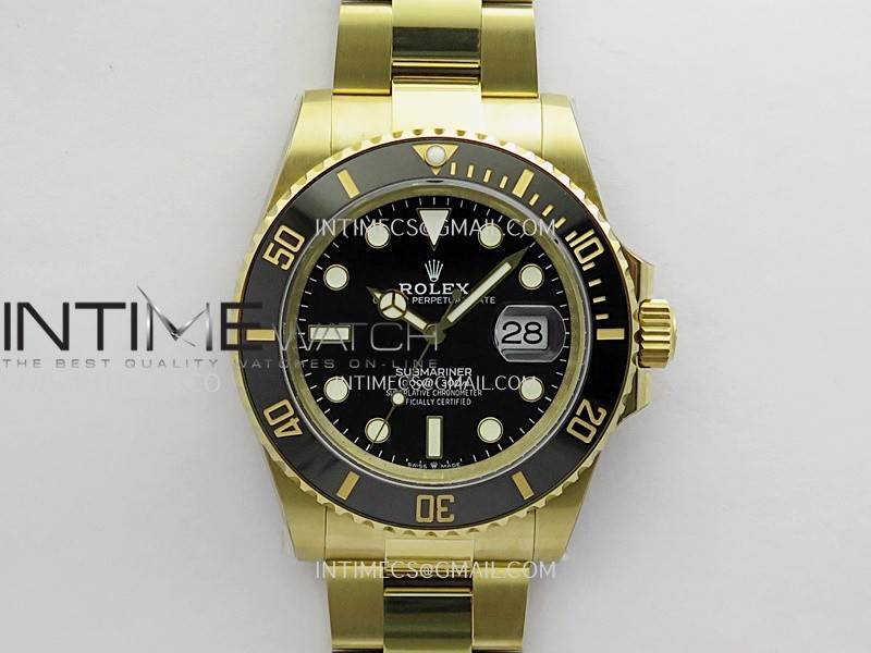Submariner 126618 LN 904L YG QF 1:1 Best Edition Black Dial On 904L YG Bracelet SH3235 (Free Sprung)