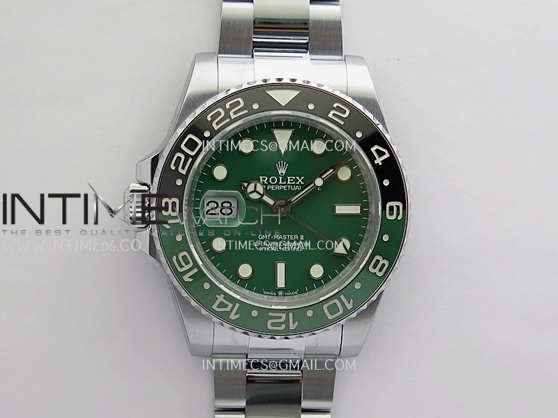 GMT Master II 126729 VTNR Gain Weight QF 1:1 Green Dial On Oyster Bracelet SH3285 CHS (Free Sprung)