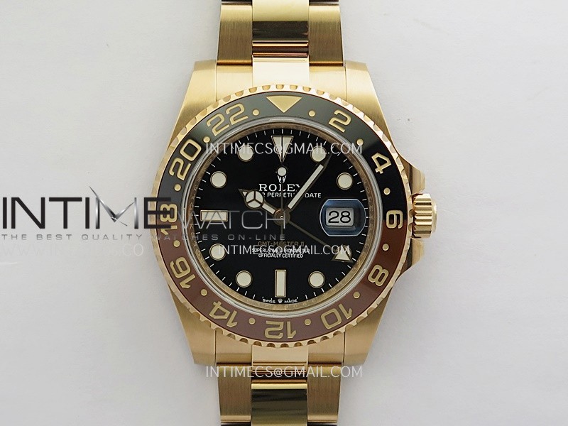 GMT-Master II 126715 CHNR Gain Weight 3WF 1:1 Best Edition Black Dial On RG Oyster Bracelet Super Clone SH3285 CHS