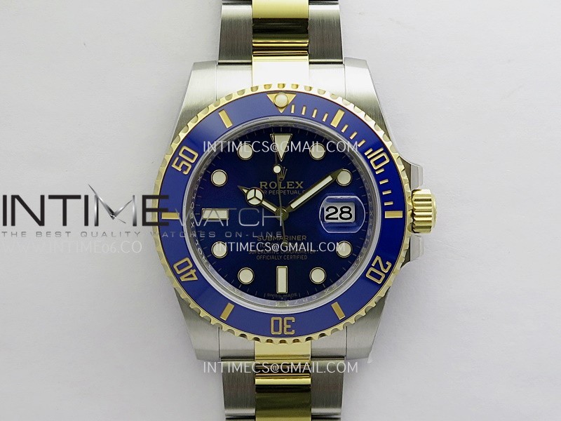 Submariner 116613 LB 904L SS/YG Gain Weight 3WF 1:1 Best Edition Blue Dial On 904L SS/YG Bracelet DD3135