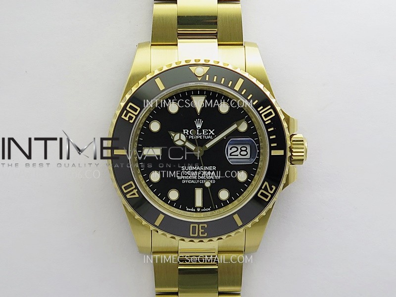 Submariner 126618 LN 904L YG Gain Weight 3WF 1:1 Best Edition Black Dial On 904L YG Bracelet SH3235