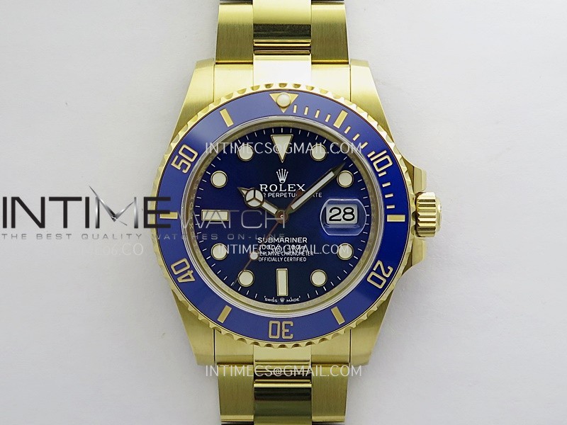 Submariner 126618 LB 904L YG Gain Weight 3WF 1:1 Best Edition Blue Dial On 904L YG Bracelet SH3235