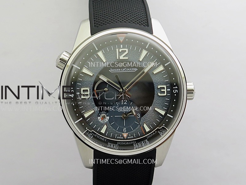 Polaris Geographic SS VRS Best Edition Gray Textured Dial On Gray Rubber Strap A939