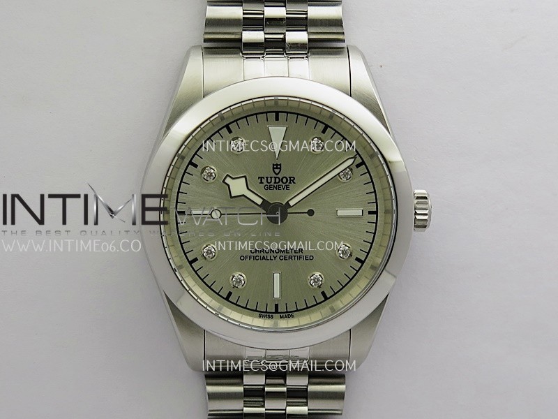 Black Bay 41mm SS HTF 1:1 Best Edition Silver Dial Diamond Marker On SS Jubilee Bracelet Asian 5601