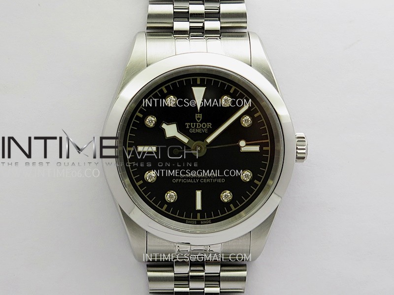 Black Bay 41mm SS HTF 1:1 Best Edition Black Dial Diamond Marker On SS Jubilee Bracelet Asian 5601