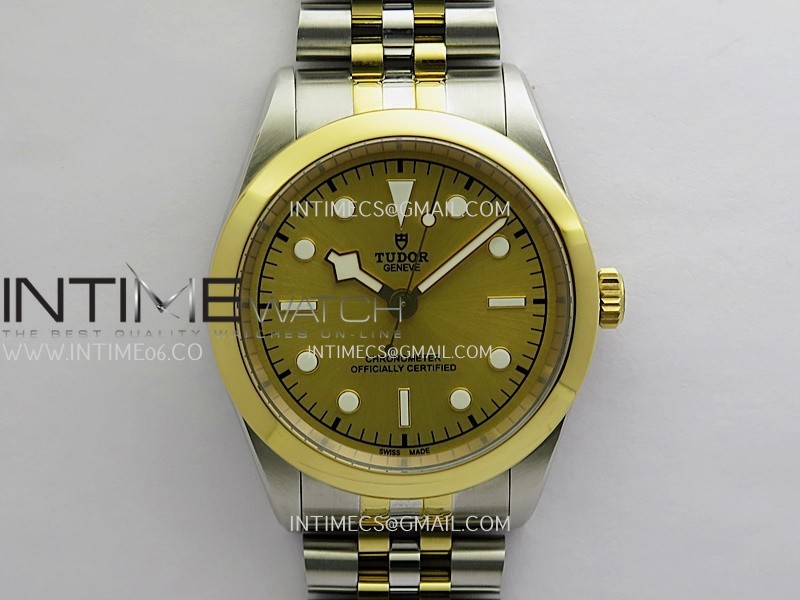 Black Bay 41mm SS/YG HTF 1:1 Best Edition Gold Dial On SS/YG Jubilee Bracelet Asian 5601