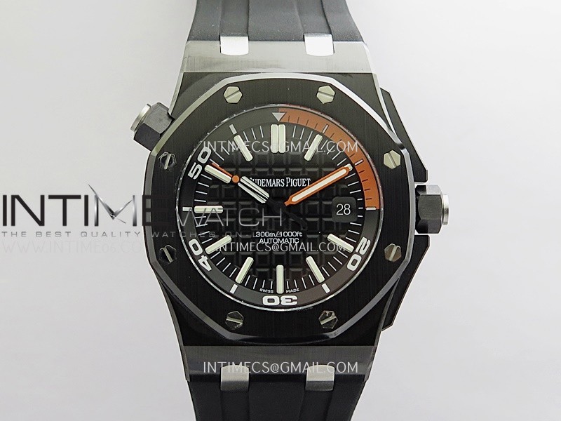 Royal Oak Offshore Diver 15707 Black Ceramic JF 1:1 Best Edition SA3120 Super Clone