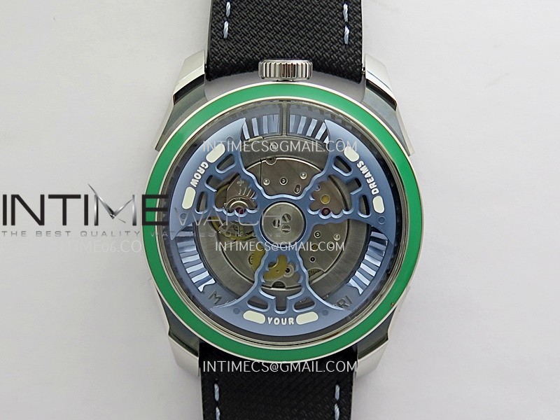 MB&F M.A.D.1.Green SS K1F 1:1 Best Edition on Black Leather Strap Miyota 821A