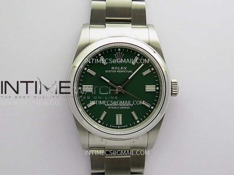 Oyster Perpetual 36mm 126000 QF 1:1 Best Edition Green Dial On SS Bracelet SH3230 (Free Sprung)