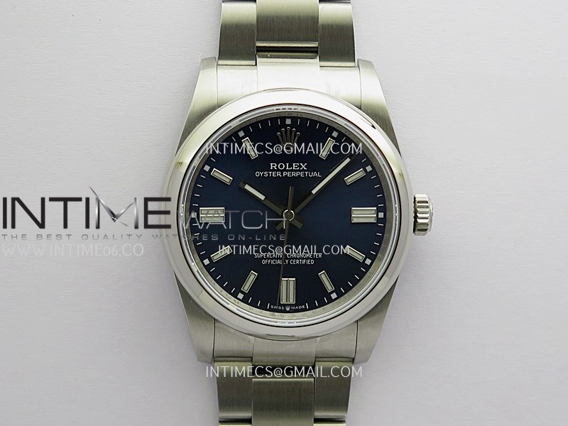 Oyster Perpetual 36mm 126000 QF 1:1 Best Edition Blue Dial On SS Bracelet SH3230 (Free Sprung)