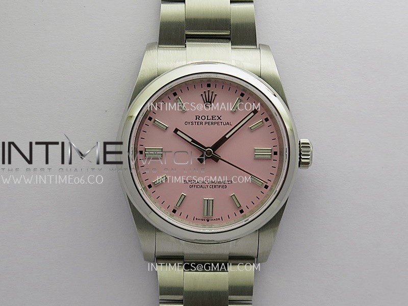 Oyster Perpetual 36mm 126000 QF 1:1 Best Edition Pink Dial On SS Bracelet SH3230 (Free Sprung)