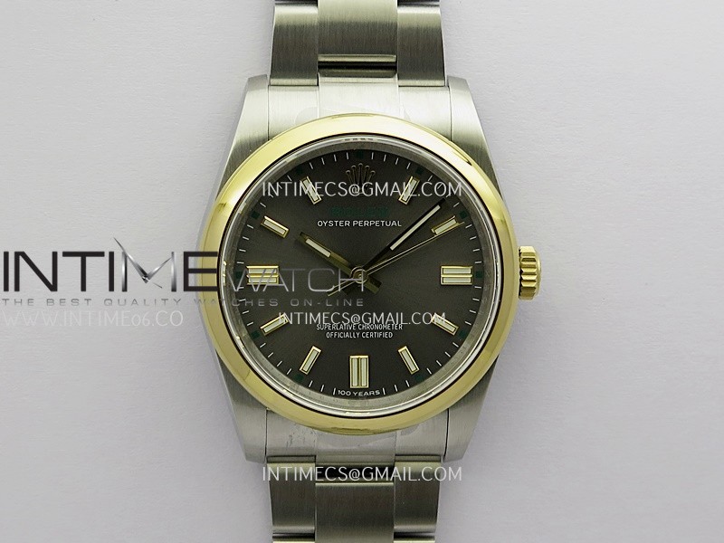 Oyster Perpetual 36mm 126003 904L SS/YG QF 1:1 Best Edition Gray Dial On SS Bracelet SH3230