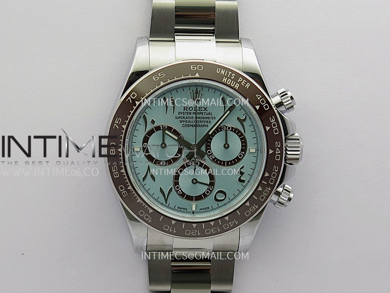 Daytona 126506 Gain Weight V13 QF 1:1 Ice Blue Dial Arabic Marker On SS Bracelet JH4131 (Free Sprung)