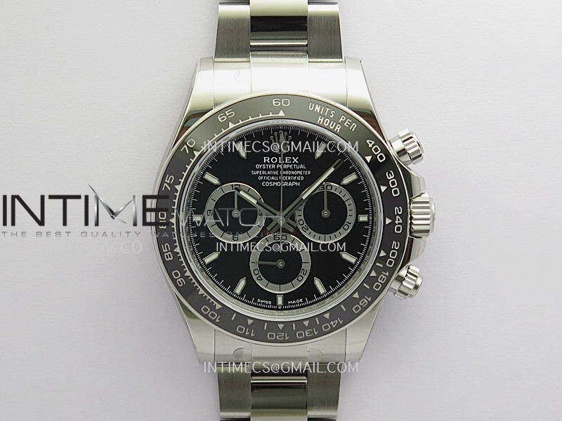 Daytona 126500 904L SS 3WF 1:1 Best Edition Black Dial On 904L SS Bracelet SH4131 (Free Sprung)