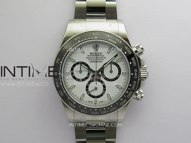 Daytona 126500 904L SS 3WF 1:1 Best Edition White Dial On 904L SS Bracelet SH4131 (Free Sprung)