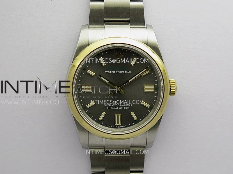 Oyster Perpetual 36mm 126003 904L SS/YG GMF 1:1 Best Edition Gray Dial On SS Bracelet SH3230