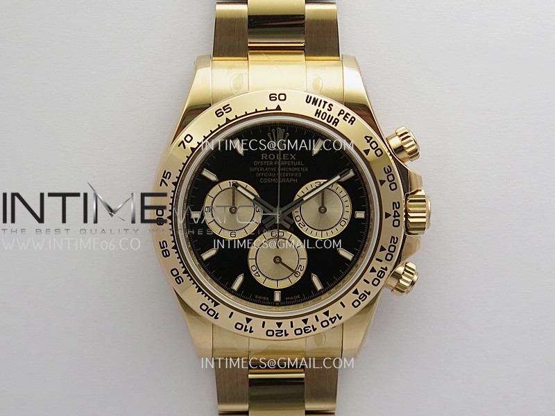 Daytona 126505 RG Gain Weight 3WF 1:1 Black Dial RG Subdial Stick Marker On Oyster Bracelet SH4131 (Free Sprung)