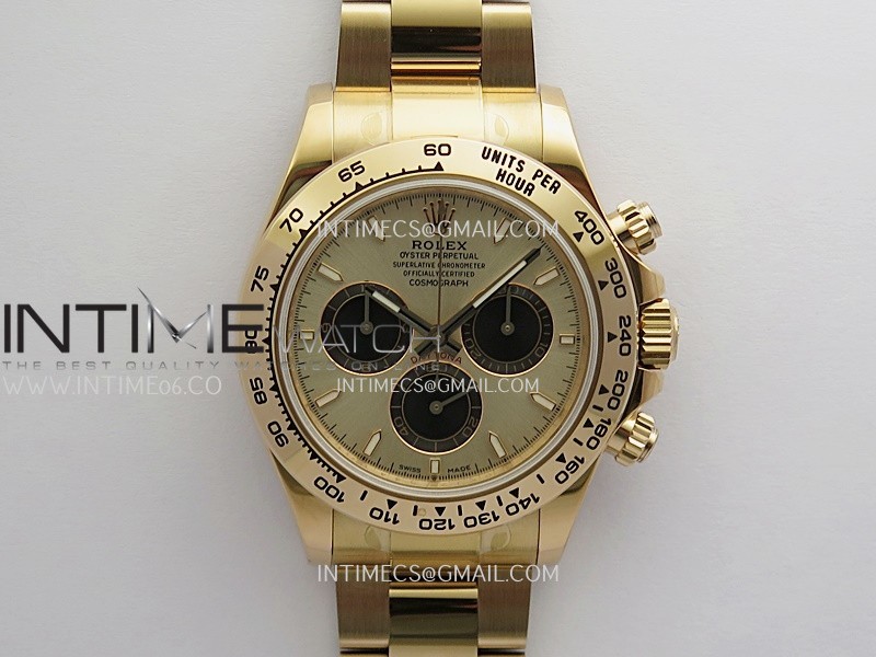 Daytona 126505 RG Gain Weight 3WF 1:1 RG Dial Black Subdial Stick Marker On Oyster Bracelet SH4131 (Free Sprung)