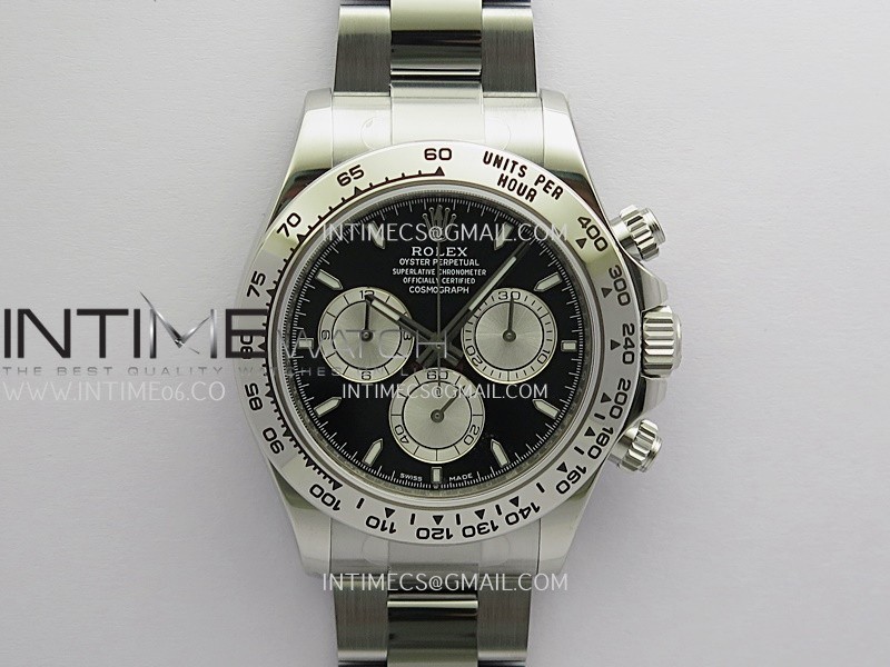 Daytona 126509 Gain Weight 3WF 1:1 Black Dial Silver Subdial Stick Marker On Oyster Bracelet SH4131 (Free Sprung)